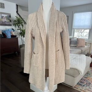 Banana Republic Ribbed Cardigan in Cream